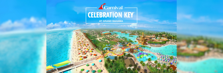Artists rendering of Celebration Key at Grand Bahama Carnivals new private destination